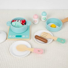 兒童仿真廚具組 模擬烹飪遊戲, 藍色鍋具套裝, 1個