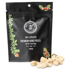 Natural Air Roasted 점보 페퍼 캐슈 180 등급 48.2g(1.7온스), Natural Air Roasted 점보 페퍼 캐슈 1, 1개