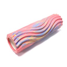 피트니스 요가 더블웨이브 마사지 EVA 폼롤러, 1개, 물결무늬 핑크