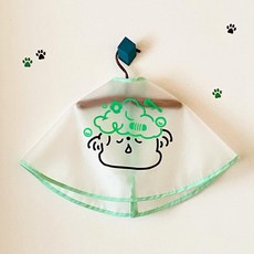 【格森】INS熱款狗狗理髮鬥篷 淚痕麵部護理防水圍布罩衣 貓咪寵物適用, 新增綠色（送同圖貼紙）,S（脖圍20-26cm）, 1個