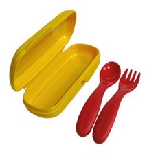 사각수저통 타파웨어 트윙클 스푼포크 통 야외용 유아용 도시락, 본상품