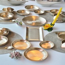 방짜유기 전통 반상기 세트 주발뚜겅 미포함 실속구성, 대나무수저받침1개, 1개