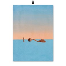 북유럽 포스터 풀 파티 수영 다이빙 욕조 커피 벽 예술 프린트 캔버스 그림 장식 거실 사진, 9. 2