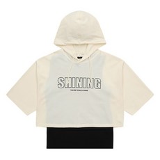 에꼴리에 샤이닝 6부 레이어드후드티23PT783