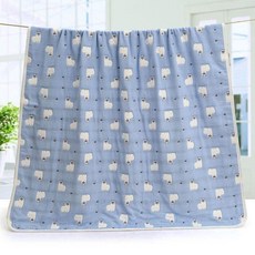 유아 목욕 수건 순수한 면 신생아 아기 덮개 담요 어린이 목욕 어린이 흡수 6 층 거즈 아기 목욕 수건, 새끼 양 란, 1개