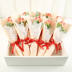 한송이 꽃다발 10다발, 10개, 투톤레드