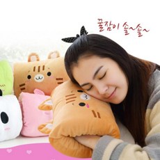캐릭터 낮잠베개 쿠션 베개, 옐로우퐁퐁