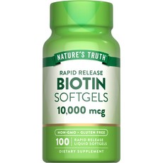 네이쳐스 트루스 비오틴 10000mcg 소프트젤, 4개