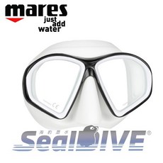 Mares sealhouette黑色低容積面鏡，義大利製潛水面鏡，舒適貼合，視野清晰
