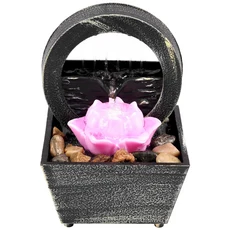 탁상용 분수 장식 흐르는 물 배터리/USB 전원 기능 젠 명상 사무실 가정용, 01 Style C-11.5x11.5x17