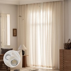 홈키안 고급 항균 린넨 쉬폰 커튼 빛은 통과 그림자는 차단 사계절 사용