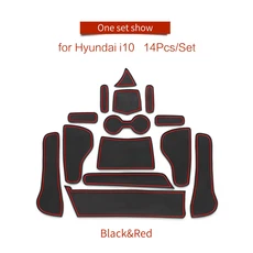 SMABEE 미끄럼 방지 게이트 슬롯 컵 매트 문짝 그루브 패드 내부 액세서리 미끄럼 방지 매트 코스터 현, 07 21i10-R RED