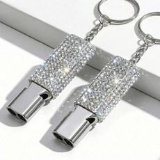 Binboll 비상 호루라기 근위원 안전 호루라기 랜야드 및 키체인 포함 야외 캠핑 하이킹 보트 배낭 낚시 카약 어린이 구조 신호 시끄러운 생존 블루 134578, 실버