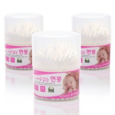 다미타니 국내산 유기농 면봉 세균 걱정 없는 가족 면봉 100개입 3개 항균/이태리코튼/원형면봉 OCZ0800