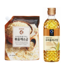 청정원 요리올리고당 700(곡물로만 100%) +노브랜드 볶음깨소금 250(요리에 풍미를 더하는/고소한 깨소금/편리한/달달볶은/나물무침 등), 1개, 950g