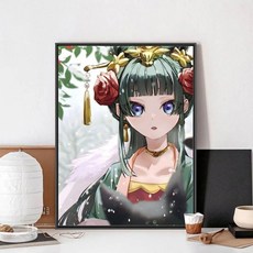 약사의혼잣말포스터 주인공 마오마오 진시 크래프트 빈티지 아트월 페인팅 침실 서재 액자, 색상15, 40x50cm