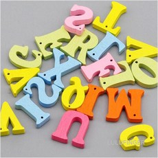 [룰루핑거] 우드비즈 파스텔 알파벳 색상랜덤 1.4x1.5x0.3cm (20개입) 1F-01-341, 없음