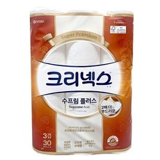 코스트코 크리넥스 수프림 플러스 3겹 화장지 40m x 30롤 천연펄프 [에어캡 포장], 1개