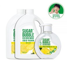 슈가버블 주방세제 친환경 레몬크러쉬 2.5L 리필x2개 + 470mL 본품 203247, 470ml x 1개203247, 2.5L x 2개
