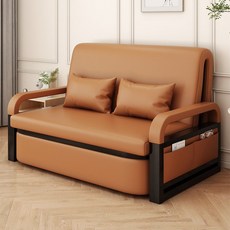 우리네가구 라텍스 3인용 소파침대 접이식 침대 소파베드 L5, 라텍스 소파침대 오렌지