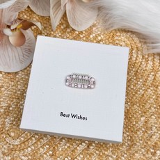 스위트 핑크 스트라이프 리본 강아지 헤어클립 세트, 1개, 스위트 BB 콧대 클립