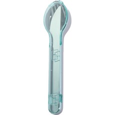 旅行餐具組 三件套 湯匙 筷子 叉子 學生環保餐具 不鏽鋼旅行餐具 隨身餐具 環保餐具【CC0296】, 綠色, 1套, 【刀叉勺】