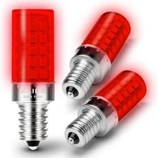 E11 LED 전구 디머블 노플리커 JDE11 120V 50W 할로겐 칸델라브라 동급 T3 T4 미니 베이스 2700K 따뜻한 흰색 5W 500lm 샹들리에 천장 선풍기, Red, E12