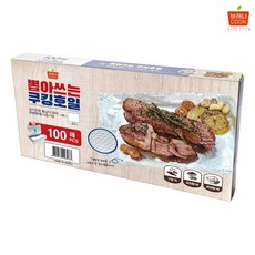 브래나쿡 뽑아쓰는 쿠킹호일 23cm*28cm (중) 100매 양념치킨 김밥 포장, 4개