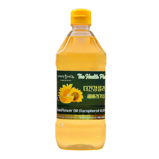 더건강플러스 해바라기유 비타민E 토코페롤 함유 식용유 요리 튀김 볶음용, 1개, 1L