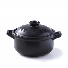 黑色陶瓷鍋附蓋, 黑金剛陶鍋, 1個, 3.5L