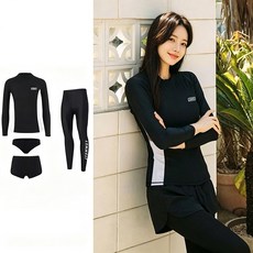 YONO 커플 수영복 남자 여성 래쉬가드 상하의 세트 긴팔 비치웨어