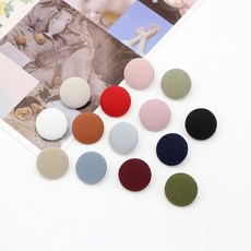 20mm 싸개단추 원단단추, 4개, 블랙