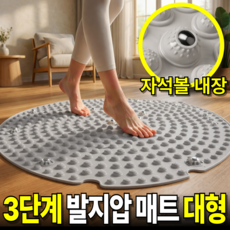 베픽스 혈액순환 피로해소 52cm 발 지압 매트, 그레이, 1개