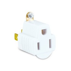 PTP-R1N 朝日科技 2P 三插座 電源分接器 1分3壁插 110V專用 專利PTP高溫過熱自動斷電 防火材質, 1個, 3P=>2P電源轉接頭一入 SA-787