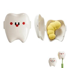 Eagyrosi 내장 애벌레 모양 치약 칸 치아 모양 칫솔 헤드 커버 캡 - 칫솔 프로텍터 개성 있는 욕실 액세서리 (레드 코), 레드 노즈