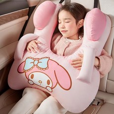 산리오 어린이 안전벨트 인형 커버 가드 유아 주니어 클립 보조벨트 카시트 차량 목 쿠션, 마이멜로디, 1개