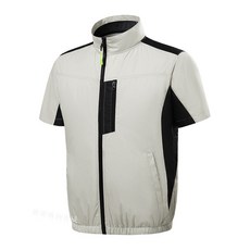 空調背心 12小時續航風扇衣服, 1個, 4孔灰色-單件衣服,2XL【77-85公斤】