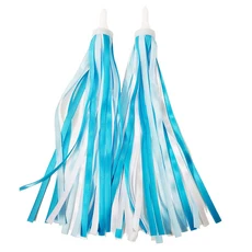 고무 자전거 핸들 바 그립 미끄럼 방지 방수 세발 스쿠터 바 사이클링 1 쌍, 03 Blue White, 1개