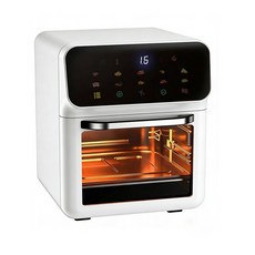 10L 大容量空氣炸鍋 1350W 功率 0-200°C 溫度調節, 白色, 兩層空氣炸鍋