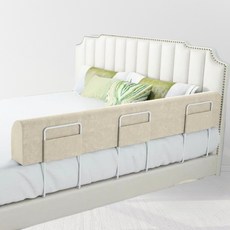 침대안전가드 쿠션 벽 낙상방지 안전바 모서리보호대 가드 수면 범퍼 대형쿠션 침대보호대, 아이보리