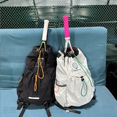 臺灣出貨出口日本羽毛球包男女網球拍背包輕便運動旅遊大容量抽繩雙肩書包 DGMZ, 碧綠,默認項, 1個