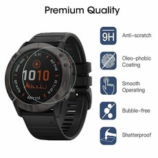 【送貼膜神器】適用 GARMIN Fenix 6 Pro 6X Pro Solar 保護貼 貼膜 手錶 鋼化玻璃貼, 1個, Fenix 6X / 6X Pro