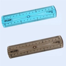 구부러지는자 색상랜덤 15cm 50cm플라스틱자 투명자 강템, 1개