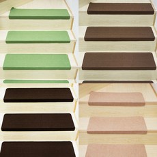 시온넷 논슬립 미끄럼방지 계단매트, 다크브라운, 1개