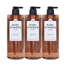 해피바스 모이스처 퍼퓸 바디워시 베이비파우더 향, 760g, 3개