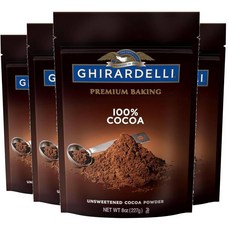기라델리 무가당 프리미엄 100% 코코아 파우더, 4개