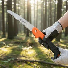 강력한 절삭력 캠핑용 접이식 톱 18cm 다목적 휴대용 전정가위형 가지치기, 1개