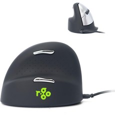 왼손잡이용 R-Go HE 수직 공학 마우스 브크 소웨어 USB-CA 유선 테 팔꿈치마우스 팔 RSI 무음 클릭 5개의 버튼 호환되는 맥 OS 블랙실버, Medium, Left Handed -, Black/Silver