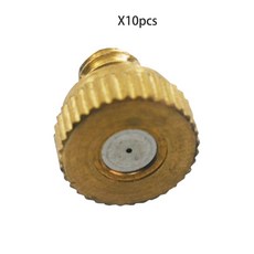 10개 내구성 있는 나사 3/16인치 홈 노즐 분무기용 분사 황동 미스트 물 저압 가든, 0. m X10pcs