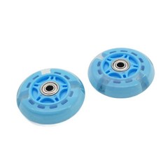 兒童扭扭車配件 靜音閃光輪胎 搖擺車溜溜車輪子 前後輪妞妞車配件 台灣出貨, 1個, 藍色 8cm閃光靜音輪 2個